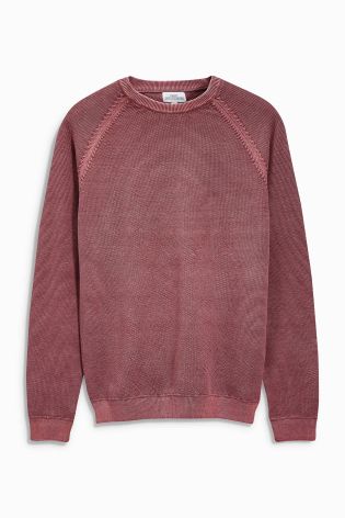 Washed Crew Neck Top